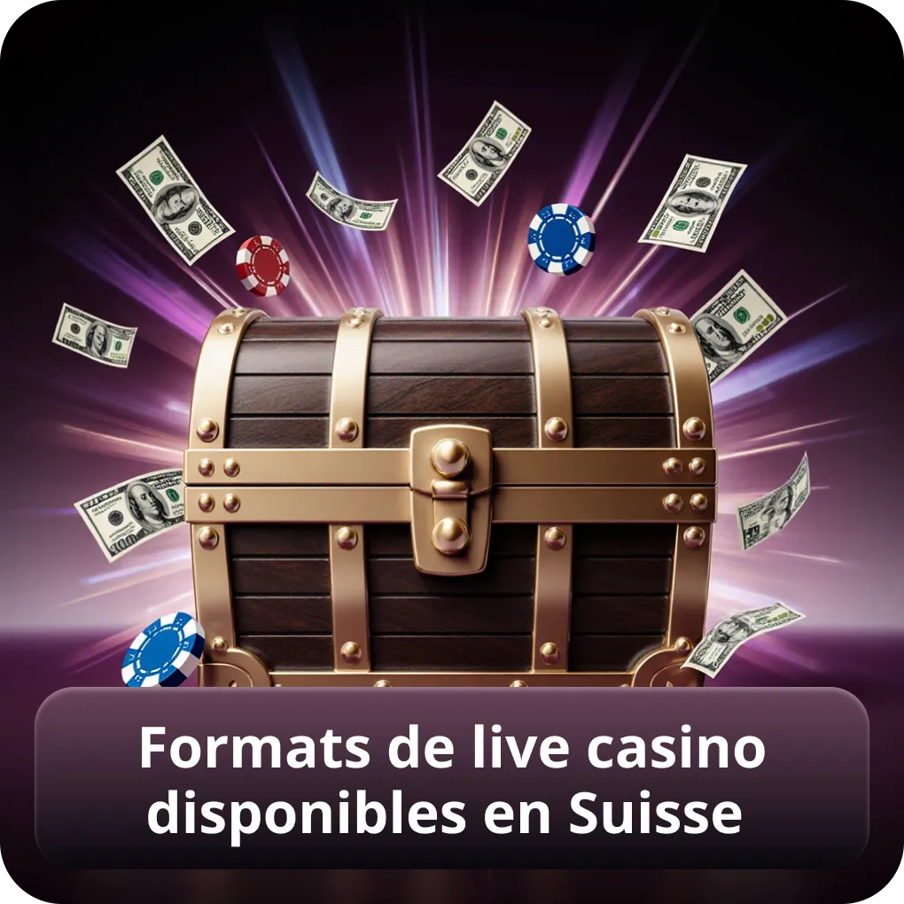 Formats de jeux live casino disponibles en Suisse