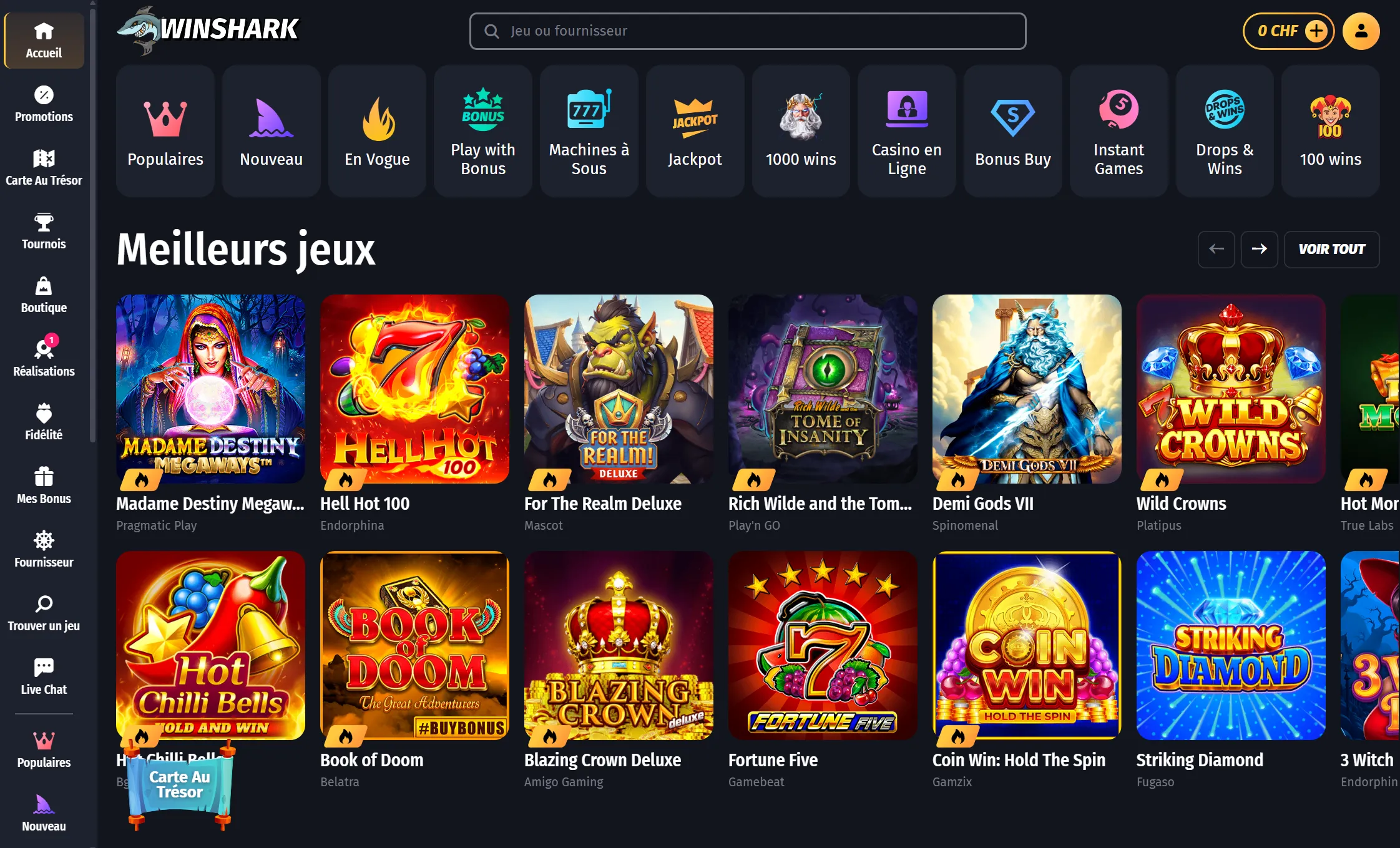 Nouveau casino en ligne Suisse